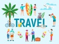 Travel Composition for design of advertising brochures and banners Royalty Free Stock Photo