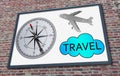 Travel concept on a billboard Royalty Free Stock Photo