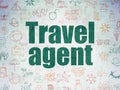 Travel concept: Travel Agent on Digital Data Paper background