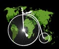 Travel concept with retro bicycle Royalty Free Stock Photo