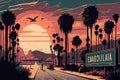 travel concept retro style