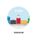 Travel concept. Vector. Baggage icon