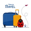 Travel concept vector illustration in flat style design Royalty Free Stock Photo
