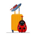 Travel concept vector illustration in flat style design Royalty Free Stock Photo