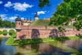 Travel Concepts and Ideas. Side Wall of Renowned Nesvizh Castle