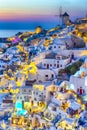 Travel Concepts. Skyline of Oia Town with Traditional Houses