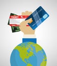 travel credit card world tourism money ticket