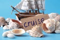 Travel cruise concept, vacation dreams Royalty Free Stock Photo