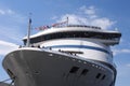 Travel. A cruise ship anchored in the harbor Royalty Free Stock Photo