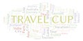 Travel Cup word cloud. Royalty Free Stock Photo
