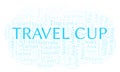 Travel Cup word cloud. Royalty Free Stock Photo