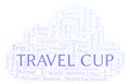 Travel Cup word cloud. Royalty Free Stock Photo