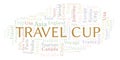 Travel Cup word cloud. Royalty Free Stock Photo