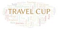 Travel Cup word cloud. Royalty Free Stock Photo