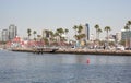 Travel destination cityscape and shoreline of Long Beach California