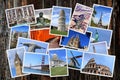 Travel destination photo stack Royalty Free Stock Photo