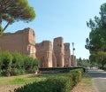 Baths of Caraccalla in Rome, Italy. Royalty Free Stock Photo