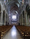 Nave of the basilica of Saint Denis in Paris in France