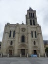 Basilica of Saint Denis in Paris in France Royalty Free Stock Photo