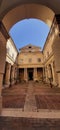 Porch of the church of S.Gregorio Magno to Rome in Italy. Royalty Free Stock Photo