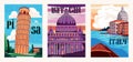 Travel Destination Vector Posters Set Royalty Free Stock Photo