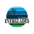 Everglades National Park travel destination. vector shirt logo