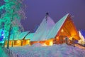 Travel Destinations Concepts. Unique Lapland Suomi Houses Over t