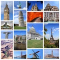 Travel destinations photo collage Royalty Free Stock Photo