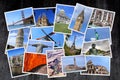 Travel destinations photo stack Royalty Free Stock Photo