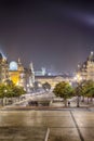 Travel Destinations. Porto City hall At Night At Twilight Royalty Free Stock Photo