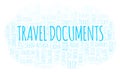 Travel Documents word cloud Royalty Free Stock Photo
