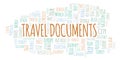 Travel Documents word cloud. Royalty Free Stock Photo