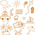 Travel doodle collection vector art