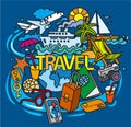 Travel doodles Royalty Free Stock Photo