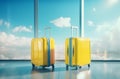 Travel Dreams Take Flight: Suitcases and Plane