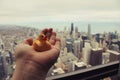 Travel Duck at Skydeck, Willis Tower, Chicago Royalty Free Stock Photo