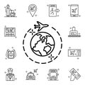 Travel, earth, airplane icon. Airport icons universal set for web and mobile