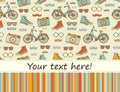 Travel Europe seamless hipster Background with place for text. Royalty Free Stock Photo