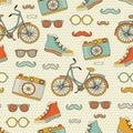 Travel Europe seamless hipster Background with place for text. Royalty Free Stock Photo