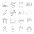 Travel, fishing, sport and other web icon in outline style.furniture, food, service icons in set collection.