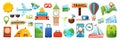 Travel Flat Icons Set Royalty Free Stock Photo