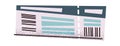 Travel flight ticker sticker design Royalty Free Stock Photo