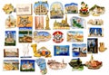Travel fridge magnet collection Royalty Free Stock Photo