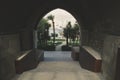 travel Gate monument europe vienna istanbul view outside through door gate passage with Royalty Free Stock Photo