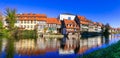 Beautiful town Bamberg with traditional houses in Bavaria