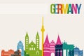 Travel Germany destination landmarks skyline background