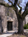 Travel-Graveyards-New Orleans-Masoleum Entrance Royalty Free Stock Photo