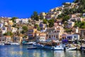 Travel in Greece - colorful island Simi Symi in Dodecanese