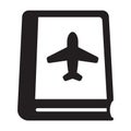 Travel guide book, book, travel, airplane fully editable vector icon