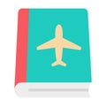 Travel guide book, book, travel, airplane fully editable vector icon